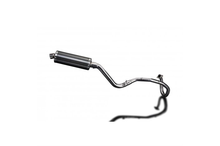 SUZUKI DR650SE 1996-2019 FULL EXHAUST SYSTEM 350MM CARBON OVAL BSAU SILENCER