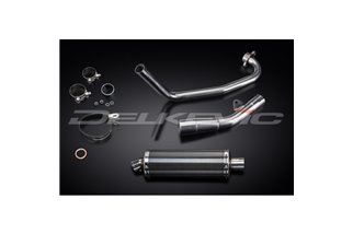 YAMAHA MT125 2014-2019 FULL EXHAUST SYSTEM 350MM CARBON OVAL BSAU SILENCER