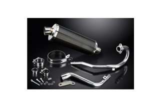 HONDA CRF250 LM 2012-16 SISTEMA DI SCARICO COMPLETO 350MM CARBONIO OVALE BSAU SILENZIATORE