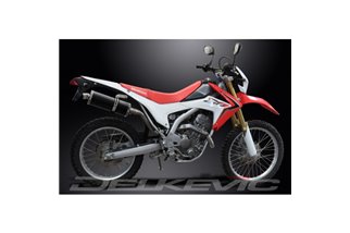 HONDA CRF250 LM 2012-16 SISTEMA DI SCARICO COMPLETO 350MM CARBONIO OVALE BSAU SILENZIATORE