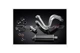 KAWASAKI NINJA 650 2017-21 SISTEMA DI SCARICO COMPLETO SILENZIATORE OVALE IN CARBONIO DA 350 MM