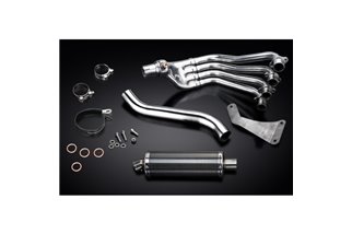 HONDA CBR650F CB650F 14-18 SISTEMA DI SCARICO COMPLETO SILENZIATORE OVALE IN CARBONIO DA 350 MM