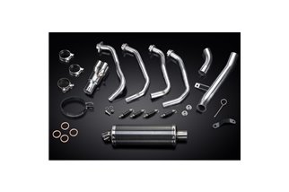 KAWASAKI Z900 17-19 SISTEMA DI SCARICO COMPLETO 350MM CARBONIO OVALE BSAU SILENZIATORE