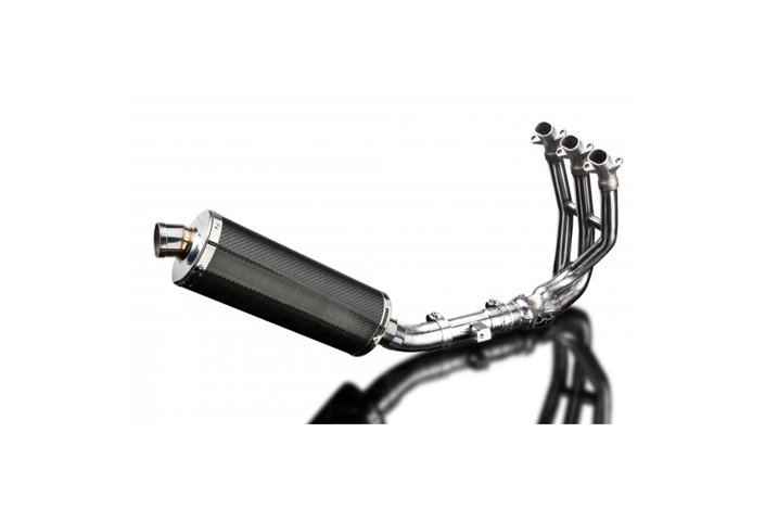 TRIUMPH STREET TRIPLE 675 13-16 DECAT FULL EXHAUST SYSTEM 350MM OVAL CARBON