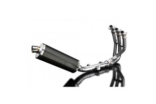 TRIUMPH STREET TRIPLE 675 13-16 DECAT FULL EXHAUST SYSTEM 350MM OVAL CARBON