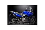 SUZUKI DL650 V-STROM 2004-2011 KIT SCARICO SILENZIATORE TONDO IN CARBONIO DA 200 MM