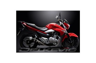 SUZUKI GW250 INAZUMA 2012-2018 KIT SCARICO SILENZIATORE TONDO IN CARBONIO DA 200 MM