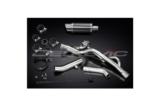 SUZUKI DL650 V-STROM ABS 2012-16 KIT SCARICO SILENZIATORE TONDO IN CARBONIO DA 200 MM