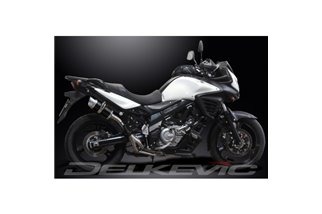 SUZUKI DL650 V-STROM ABS 2012-16 KIT SCARICO SILENZIATORE TONDO IN CARBONIO DA 200 MM