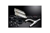 SUZUKI GSX1300 B-KING 2008-2012 KIT SCARICO SILENZIATORE TONDO IN ACCIAIO INOX DA 200 MM