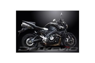 SUZUKI GSX1300 B-KING 2008-2012 KIT SCARICO SILENZIATORE TONDO IN ACCIAIO INOX DA 200 MM