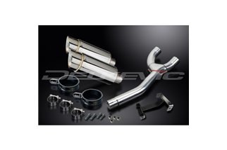 YAMAHA FZ6N FZ6S FAZER 04-10 KIT SCARICO SILENZIATORE TONDO IN ACCIAIO INOX 200MM