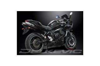 YAMAHA FZ6N FZ6S FAZER 04-10 KIT SCARICO SILENZIATORE TONDO IN ACCIAIO INOX 200MM