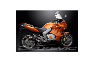 KIT SCARICO SILENZIATORE TONDO IN CARBONIO HONDA CBF1000 GT ABS 2006-2011 200MM