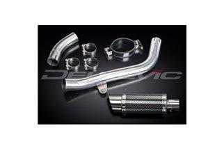 KIT SCARICO SILENZIATORE TONDO IN CARBONIO HONDA CBR600RR 05-06 SOTTOSELLA 200MM