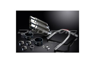 KIT SCARICO SILENZIATORE TONDO IN CARBONIO HONDA CB900F HORNET 01-09 HI LEV 200MM