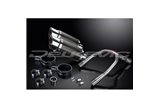 KIT SCARICO SILENZIATORE TONDO IN CARBONIO HONDA CB900F HORNET 01-09 HI LEV 200MM