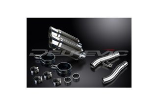 TRIUMPH TROPHY 900 1996-2002 KIT SCARICO SILENZIATORE TONDO IN CARBONIO DA 200 MM