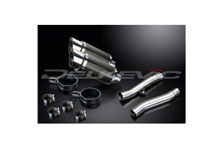 TRIUMPH TRIDENT 750 1994-1998 200MM ROUND CARBON SILENCER EXHAUST KIT