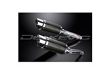 TRIUMPH TRIDENT 750 1994-1998 200MM ROUND CARBON SILENCER EXHAUST KIT