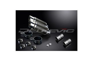 KAWASAKI EN500C 1996-2009 KIT SCARICO SILENZIATORE TONDO IN CARBONIO DA 200 MM