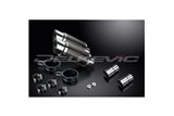 KAWASAKI EN500C 1996-2009 KIT SCARICO SILENZIATORE TONDO IN CARBONIO DA 200 MM