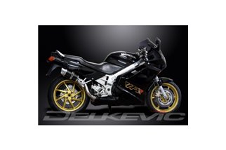 KIT SCARICO SILENZIATORE TONDO IN CARBONIO HONDA VFR750 1990-1993 HI LEVEL 200MM