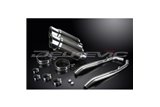 KIT SCARICO SILENZIATORE TONDO IN CARBONIO HONDA XL1000 V VARADERO 1999-14 200MM