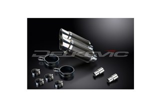 TRIUMPH SPEED TRIPLE 1050 05-10 KIT SCARICO SILENZIATORE TONDO IN CARBONIO DA 200 MM