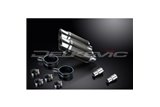 TRIUMPH SPEED TRIPLE 1050 05-10 KIT SCARICO SILENZIATORE TONDO IN CARBONIO DA 200 MM