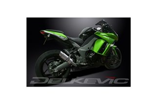 KAWASAKI Z1000SX ABS 2010-2019 KIT SCARICO SILENZIATORE TONDO IN ACCIAIO INOX DA 200 MM