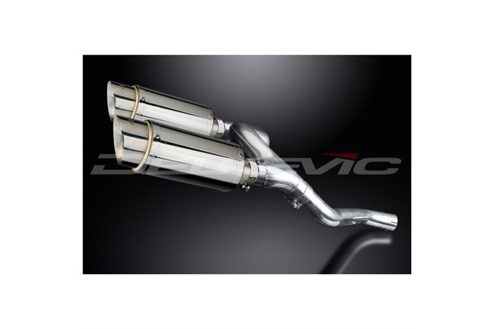 KIT SCARICO SILENZIATORE TONDO IN ACCIAIO INOX HONDA VFR800 VTEC 2002-2013 200MM