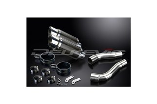 TRIUMPH STREET TRIPLE 675 07-12 KIT SCARICO SILENZIATORE TONDO IN CARBONIO DA 200 MM