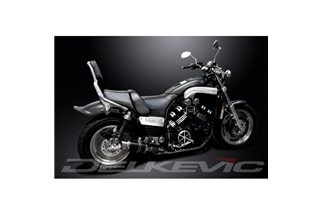 SISTEMA DI SCARICO COMPLETO YAMAHA V-MAX VMX1200 SILENZIATORI TONDO IN CARBONIO DA 200 MM