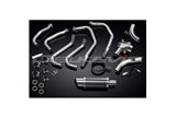 SISTEMA DI SCARICO COMPLETO HONDA VFR800FI 98-01 SILENZIATORE TONDO IN CARBONIO DA 200 MM