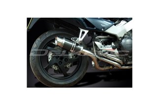 SISTEMA DI SCARICO COMPLETO HONDA VFR800FI 98-01 SILENZIATORE TONDO IN CARBONIO DA 200 MM