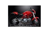 DUCATI MONSTER 620-695-800 02-08 200MM ROUND CARBON SILENCER EXHAUST KIT