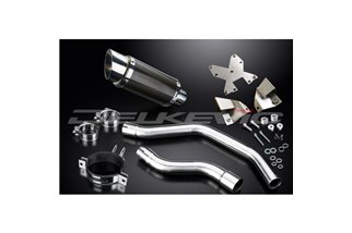 TRIUMPH DAYTONA 675/R 06-12 KIT SCARICO SILENZIATORE TONDO IN CARBONIO DA 200 MM