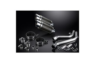 KIT SCARICO SILENZIATORE TONDO IN CARBONIO HONDA NX650 DOMINATOR 1995-2002 200MM