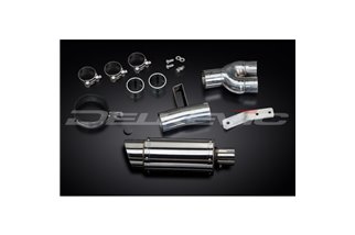 KIT SCARICO SILENZIATORE TONDO IN ACCIAIO INOX HONDA NT400 BROS NT650HAWK 88-92 200MM