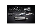 KIT SCARICO SILENZIATORE TONDO IN ACCIAIO INOX HONDA NT400 BROS NT650HAWK 88-92 200MM