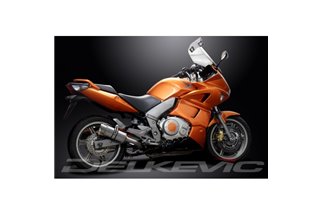 KIT SCARICO SILENZIATORE TONDO IN ACCIAIO INOX HONDA CBF1000 GT ABS 2006-2011 200MM