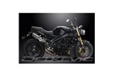 TRIUMPH SPEED TRIPLE 1050 05-10 200MM ROUND STAINLESS SILENCER EXHAUST KIT