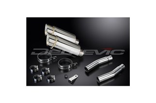 HONDA CB500T 1975-1976 200MM ROUND STAINLESS SILENCER EXHAUST KIT