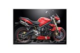 TRIUMPH STREET TRIPLE R 09-12 KIT SCARICO SILENZIATORE TONDO IN ACCIAIO INOX 200MM