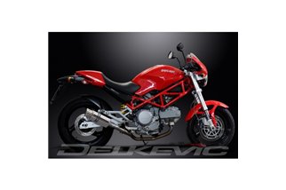 DUCATI MONSTER 620-695-800 02-08 KIT SCARICO SILENZIATORE TONDO INOX 200MM