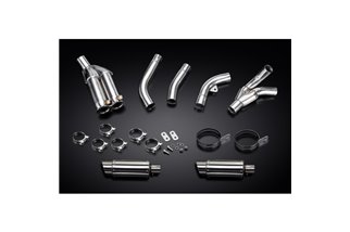 KAWASAKI ZX10R 2006-2007 KIT SCARICO SILENZIATORE TONDO INOX 200MM DE-CAT