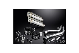 KIT SCARICO SILENZIATORE TONDO IN ACCIAIO INOX HONDA NX650 DOMINATOR 1995-2002 DA 200 MM