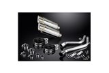 HONDA NX650 DOMINATOR 1995-2002 200MM ROUND STAINLESS SILENCER EXHAUST KIT