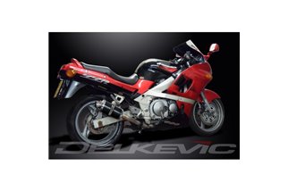 KAWASAKI ZZR400 ZZR600 1990-2009 KIT SCARICO SILENZIATORE OVALE IN CARBONIO DA 225 MM